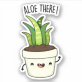 Aloe Daar Funny Aloe Vera Pun Sticker (Voorkant)
