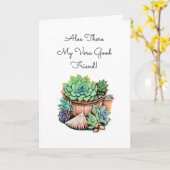 Aloe daar mijn goede vriend | Over jou nadenken Kaart (Gele Bloem)