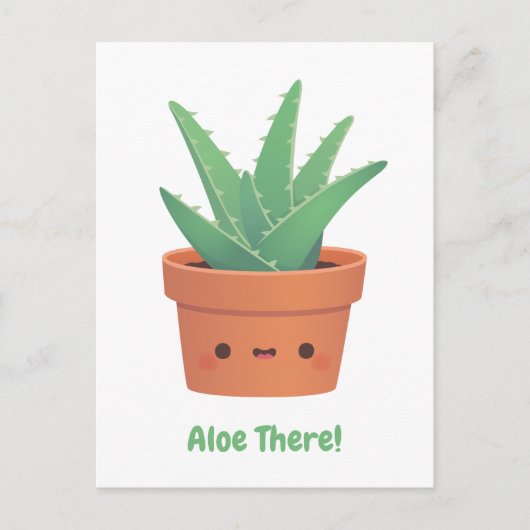 Aloe daar, Plant-groet Aloe Vera Briefkaart (Voorkant)