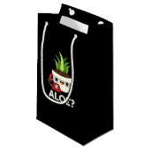 Aloë Funny Plant Hallo Klein Cadeauzakje (Voorkant Gekanteld)
