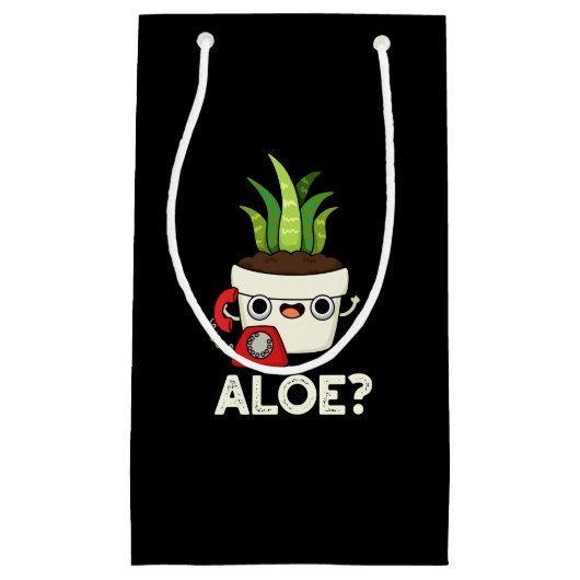 Aloë Funny Plant Hallo Klein Cadeauzakje (Voorkant)