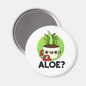 Aloe Funny Plant Hallo Magneet (Voorkant / Achterkant)