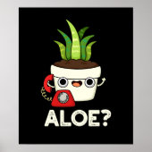 Aloë Funny Plant Hallo Poster (Voorkant)