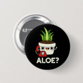 Aloë Funny Plant Hallo Ronde Button 5,7 Cm (Voorkant /achterkant)