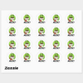 Aloe Funny Plant Hallo Ronde Sticker (Vel)