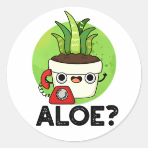 Aloe Funny Plant Hallo Ronde Sticker