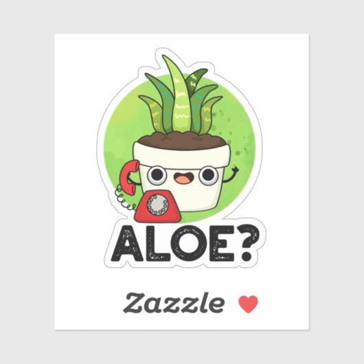 Aloe Funny Plant Hallo Sticker (Vel)