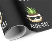 Aloe-ha Funny Hawaiian Plant Pun Dark BG Cadeaupapier (Rol Hoek)