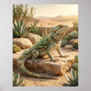 Aloë Hagedis Woestijnzon Poster