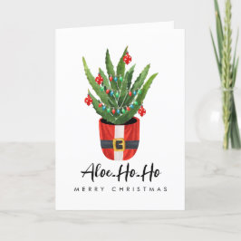 Aloe Ho Ho Prettig Kerstmis Kerstman Huisplant Vak Feestdagen Kaart