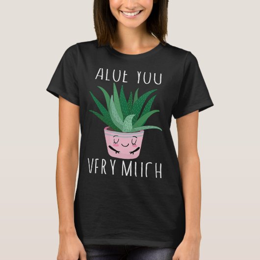 Aloe je heel erg aloe vera plant t-shirt (Voorkant)