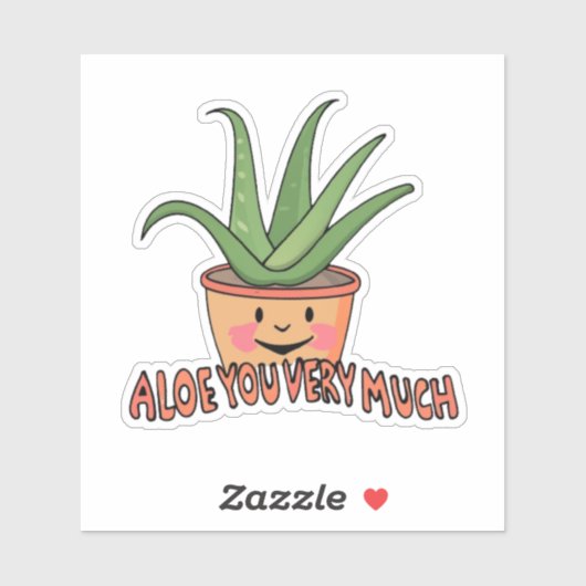 Aloe je heel erg Plant botanisch Sticker