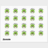 Aloe-llujah Funny Aloe Vera Pun Ronde Sticker (Vel)