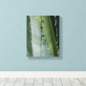 Aloe - Macro Fine Art-foto Canvas Afdruk (Insitu (Houten vloer))