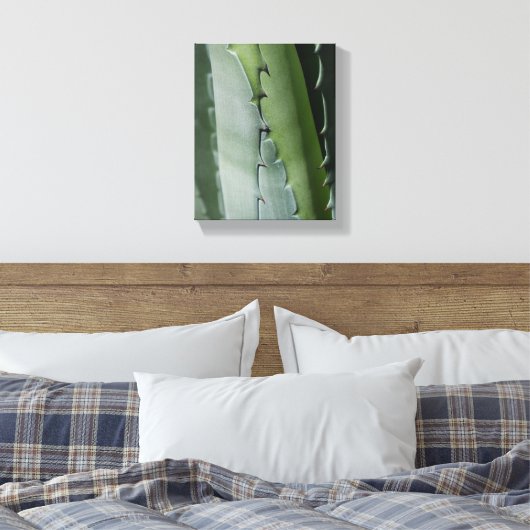 Aloe - Macro Fine Art-foto Canvas Afdruk (Insitu (Slaapkamer))