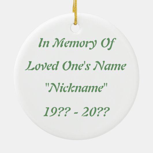 Aloe Memorial Ornament (Achterkant)