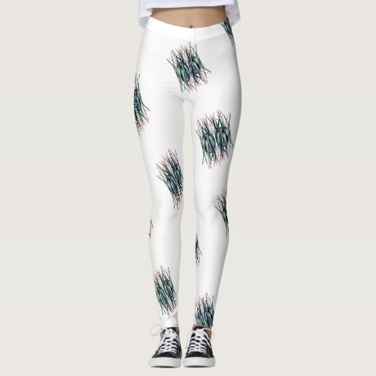Aloë Minimal Pattern laat Leggings (Voorkant)