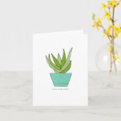 Aloe Mooie | Grappige Wenskaart Kaart (Gele Bloem)