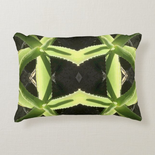 Aloe Patroon 3h Decoratief Kussen (Voorkant)