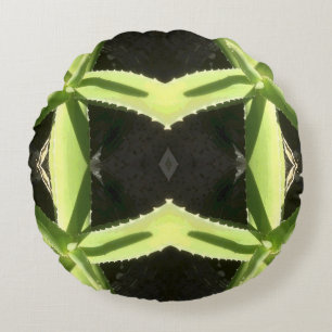 Aloe Patroon 3h Rond Kussen