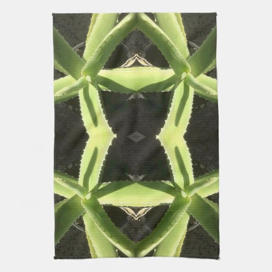 Aloe Patroon 3h Theedoek (Verticaal)