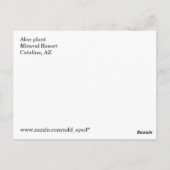 Aloë plant Briefkaart (Achterkant)