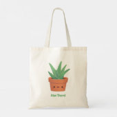 Aloe There, Aloe Vera grap Tote Bag (Achterkant)
