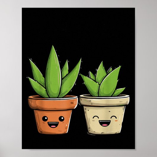 Aloe There Funny Succulent Plant Lover Poster (Voorkant)