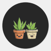 Aloe There Funny Succulent Plant Lover  Ronde Sticker (Voorkant)