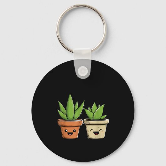 Aloe There Funny Succulent Plant Lover  Sleutelhanger (Voorkant)
