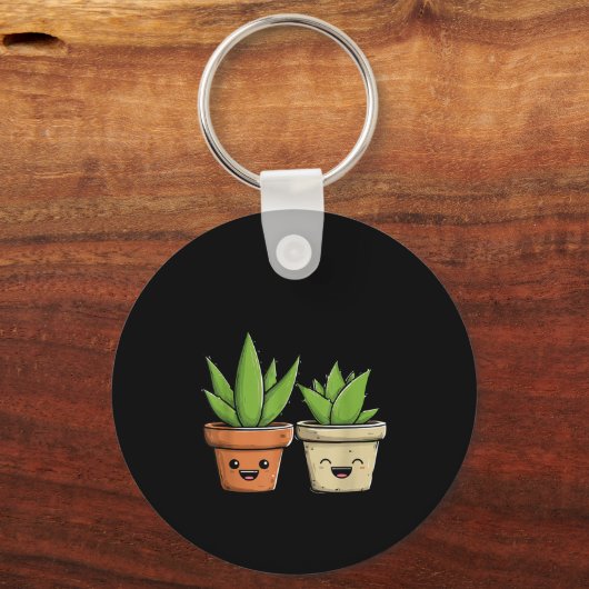 Aloe There Funny Succulent Plant Lover  Sleutelhanger (Voorkant)