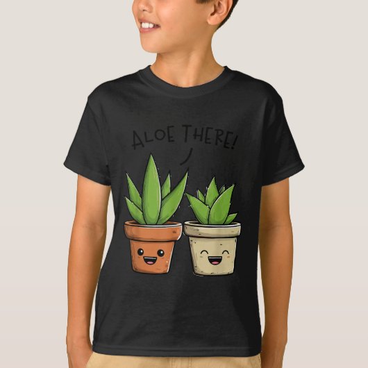 Aloe There Funny Succulent Plant Lover T-shirt (Voorkant)