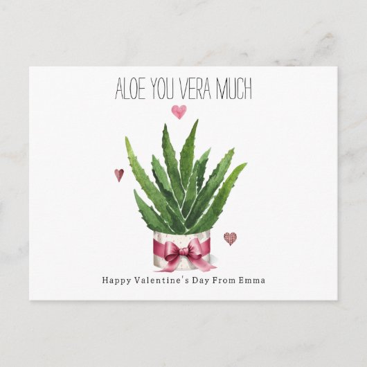 Aloe u Vera veel Pun Classroom Valentijn Briefkaart (Voorkant)