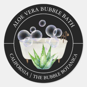 Aloë Vera Bubble Bath label
