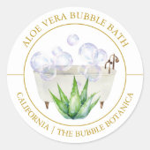 Aloë Vera Bubble Bath label (Voorkant)