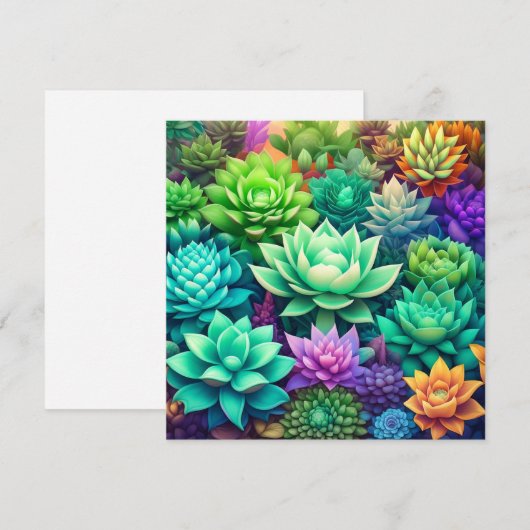 Aloe Vera en Succulenten Collage   (Voorkant / Achterkant)