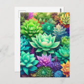 Aloë Vera en Succulenten Collage Briefkaart (Voorkant / Achterkant)