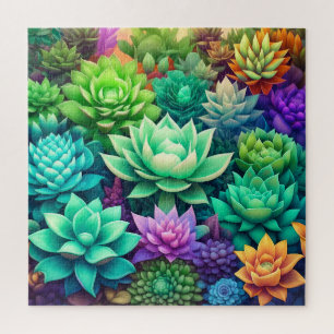 Aloë Vera en Succulenten Collage Legpuzzel