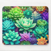 Aloë Vera en Succulenten Collage Muismat (Voorkant)