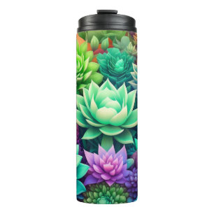 Aloë Vera en Succulenten Collage Thermosbeker