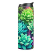 Aloë Vera en vetplanten Collage gepersonaliseerd Thermosbeker (Gedraaid links)