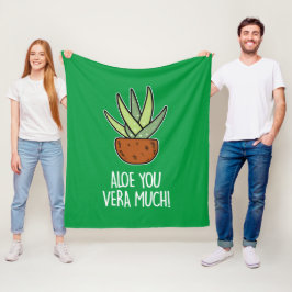 Aloe Vera Fleece Deken
