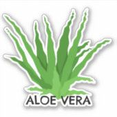 Aloë vera Green Succulent Sticker (Voorkant)