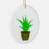 Aloe Vera met label Keramisch Ornament (Rechts)