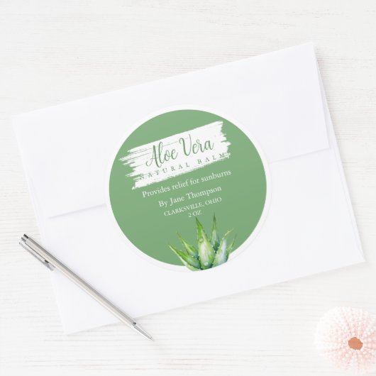 Aloë Vera Natural Balm Label (Envelop)