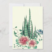 Aloe Vera Over Flowers Save The Date (Voorkant)