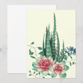 Aloe Vera Over Flowers Save The Date (Voorkant / Achterkant)