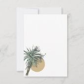 Aloe Vera Plant Flat Hartelijk dank Bedankkaart (Achterkant)