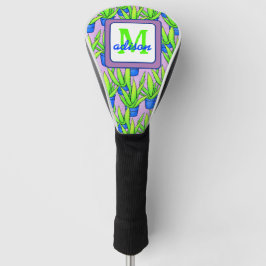 Aloë Vera Planten Patroon Monogram Golfheadcover