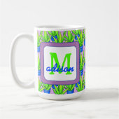 Aloë Vera Planten Patroon Monogram Koffiemok (Links)